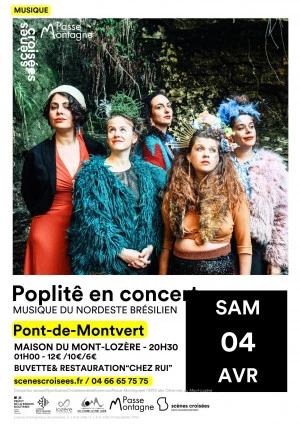 Affiche POPLITÊ en concert - Musique percussive du nordeste brésilien