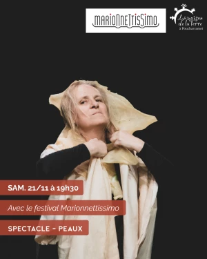 Affiche Lecture marionnettique "PEAUX"