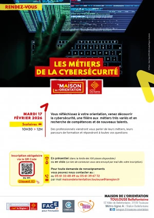 Affiche Les métiers de la cybersécurité (Public scolaire)