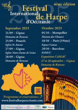 Affiche Festival International de harpe d'Occitanie 2025