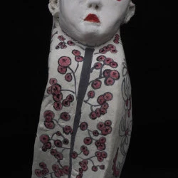 Série "frites" japonisant - modelage terre / 27 cm / 2018 - moi-même 