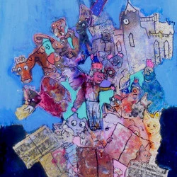 La nuit porte conseil #I - Technique mixte sur papier, 80 x 60 cm