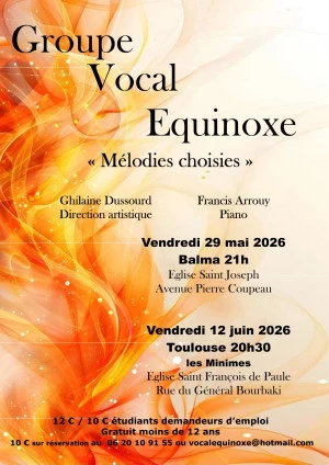Affiche Concert du Groupe Vocal Equinoxe