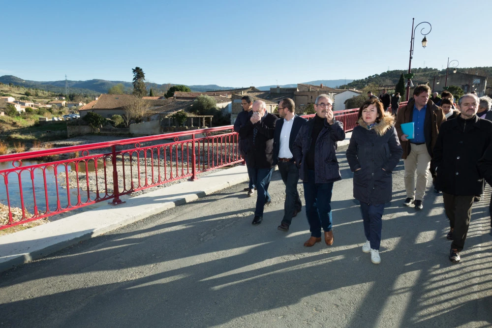 La Présidente de la Région, Carol Delga, était aux côtés des élus audois pour faire le point sur le "Plan Aude".