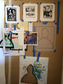 un coin d'atelier - Luc Lerouge
