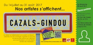 Affiche de Cazals à Gindou, nos artistes s'affichent