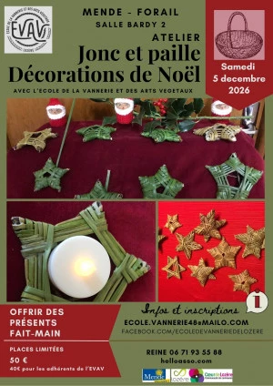 Affiche Atelier vannerie déco de Noël