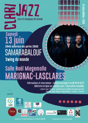 Affiche Clarijazz reçoit Samarabalouf : Swing manouche sans frontières