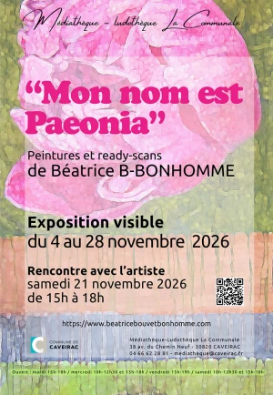 Affiche "mon nom est paeonia" Béatrice B-Bonhomme