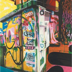 Sandaya - Peinture Technique : mixte, pinceau, aérographe, - Photo Henri Espié 