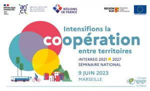 Affiche Séminaire national INTERREG 2021-2027 : intensifions la coopération entre territoires