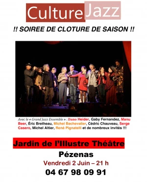 Affiche Soirée de clôture de saison Culture Jazz 