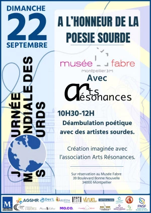 Affiche Déambulation poétique bilingue en Langue des Signes Française (LSF) et en français