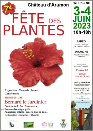Affiche Fête des plantes au château d'Aramon