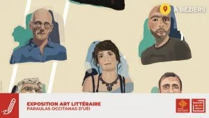 Affiche Paraulas occitanas d'uèi exposition d'art littéraire occitan
