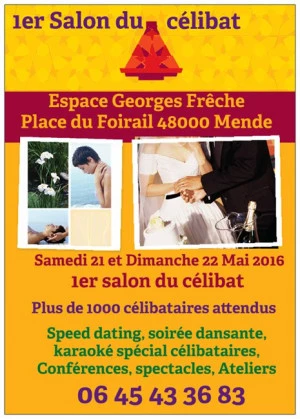 Affiche 1er salon du célibat et du bien-être de Mende