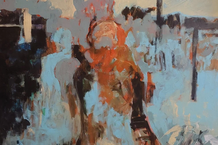 Elévation orange - 100 X 81 Acrylique sur toile