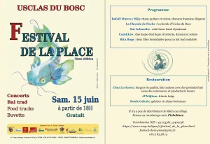 Affiche Festival De La Place 3ième édition