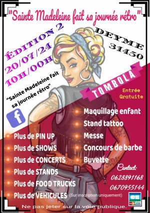 Affiche Sainte Madeleine fait sa journée rétro Edition 2