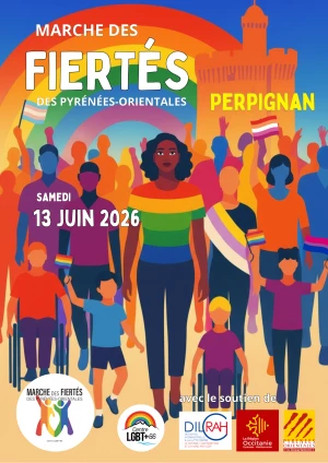 Affiche 5ème Marche Des Fiertés des Pyrénées-Orientales
