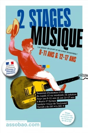 Affiche Stages musique pour les jeunes à Toulouse (vacances d'automne 2025)