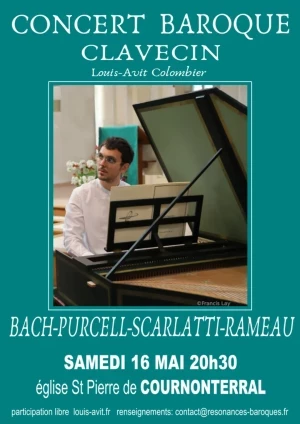 Affiche Concert baroque de clavecin à Cournonterral