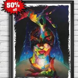Céleste - Sérigraphie numéroté sur papier fine art texturé daté et signé par l'artiste