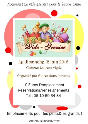 Affiche Grand vide grenier pour la bonne cause