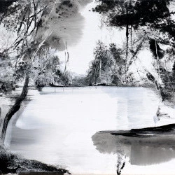 Sans titre - Acrylique et glycéro sur toile, 30x40cm, 2022 - Frédéric Fau 