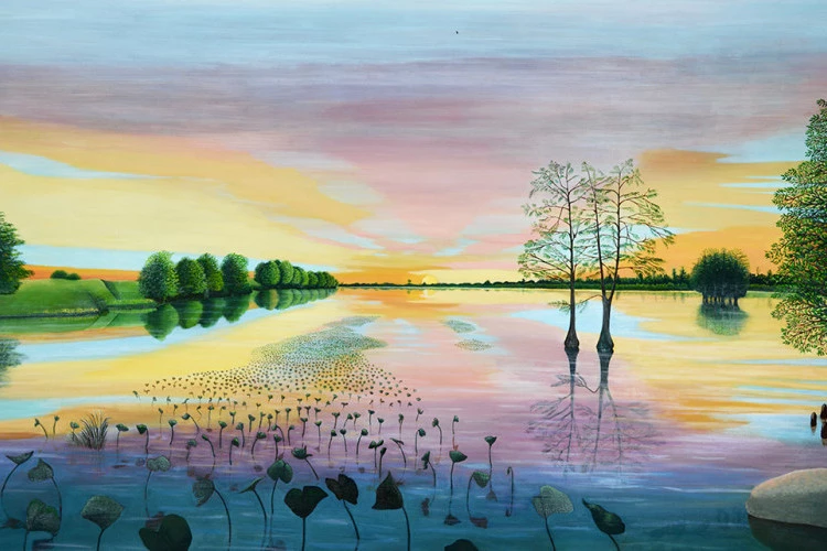 Mississipi, série des Deltas - Paysage, 80 x 120 cm - Jeanne METTRA 