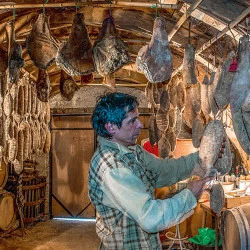 Bruno éleveur de cochon gascon, Gaec Pitchoun - tirage numérique extrait du livre A la rencontres des producteurs N&P 2017 - oeildepierre 