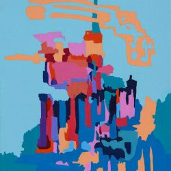 abstrait sans titre - acrylique sur toile 33X41