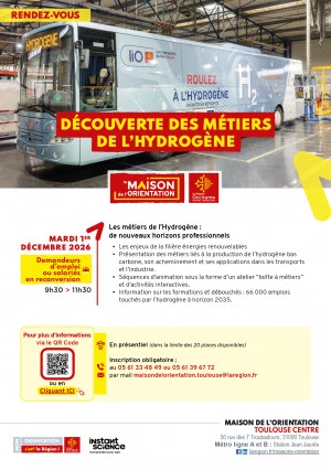 Affiche DÉCOUVERTE DES MÉTIERS DE L'HYDROGÈNE