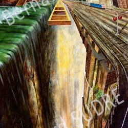 Fantastique N°9 - Huile sur panneau de Dibond