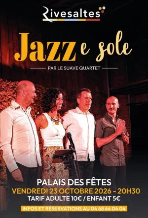 Affiche SUAVE 4tet en concert au Palais des Fêtes de Rivesaltes