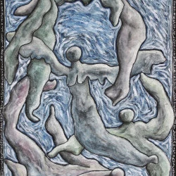 "Les sibyllins" - peintures mixtes sur bois , dim. : 80x115x1.5, 2026, MMM