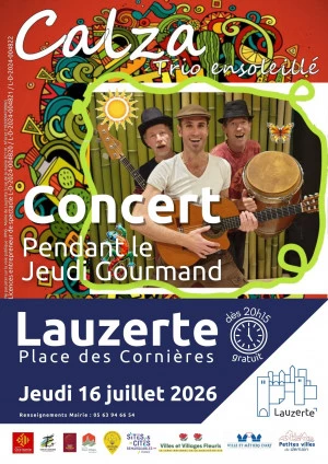 Affiche Concert du groupe Calza lors du Jeudi Gourmand