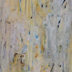 Étude Éléments en suspension n° 13 - Huile et oil sticks sur papier 120 cm X 80 cm, 2019 - Photo Agnès Novak 