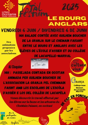 Affiche Découverte du CheMain Faisant Anglars-Le Bourg avec les élèves du collège de Lacapelle Marival