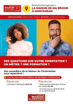 Affiche Tous les mercredis : permanences et ateliers orientation ouverts à tous publics 