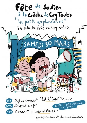 Affiche Fête de soutien à la crèche de Cuq-Toulza