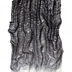 Vibration - Tissage de polyester, coton et nylon, 50 x 70 cm