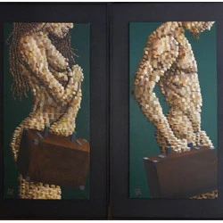 shengen - acrylique sur toiles - 150x150cm-2019 - NG 