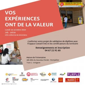 Affiche Forum VAE - Vos expériences ont de la valeur