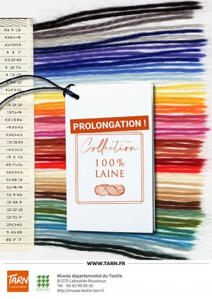 Affiche Exposition "Collection 100% laine" au Musée départemental du Textile