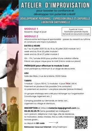 Affiche Atelier d'improvisation