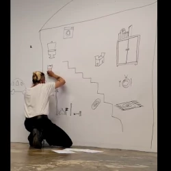 La Maison - La Maison, 2025, Performance, Open Studio, 2025, Trois_a, Toulouse, capture vidéo. - Chambre Nøire 