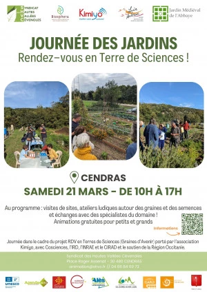Affiche RDV en Terres de Sciences - Le jardin partagé de Cendras ouvre ses portes !