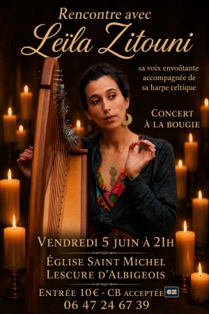 Affiche Exceptionnel concert à la bougie de LEÏLA ZITOUNI