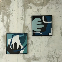 Sans titre - deux collages acrylique sur papier 30 x 30 cm - ©odileboutet 